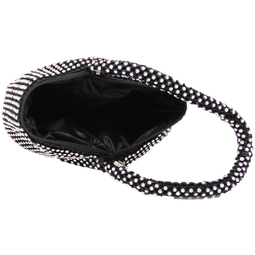 Black Rhinestone Mini Bag - Picture 3 of 7